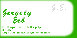 gergely erb business card